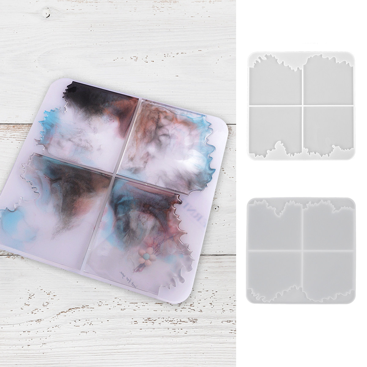 1Pcs Crystal Epoxy Silicone Mo - Resin Ocean Wave Mold 评论和价格