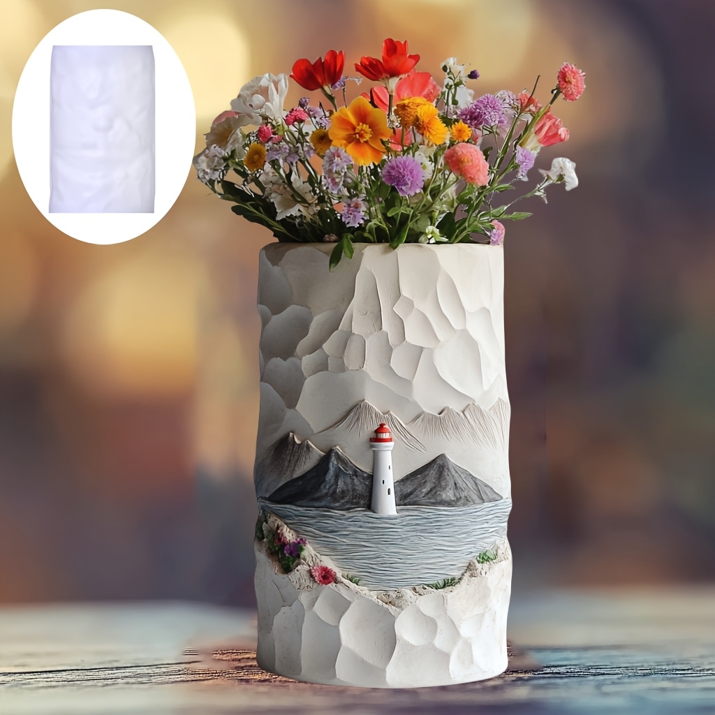Sea Lighthouse Relief Flower P - Resin Ocean Wave Mold 评论和价格