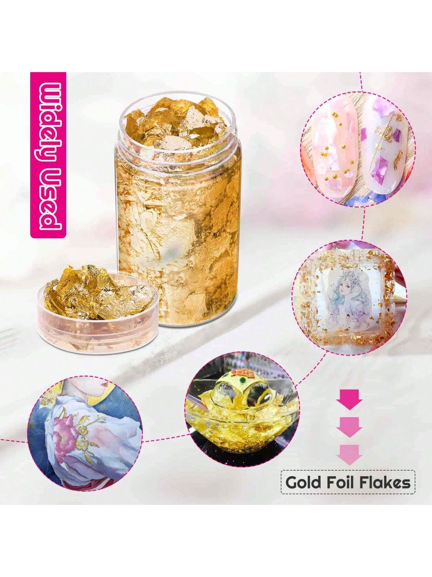 Gold Flakes, Gold Leaf Cake De - Gold Foil Flakes 评论和价格