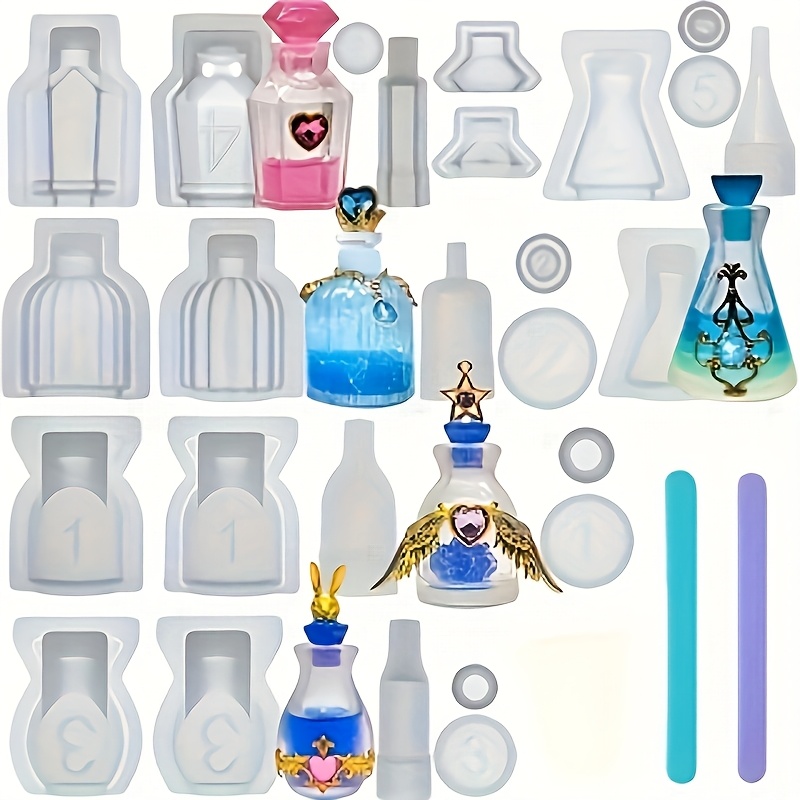 A Set Of 5 Perfume Bottle Resi - Resin Jewelry Kit 评论和价格