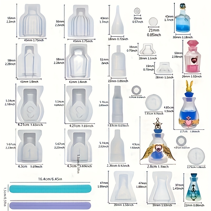 A Set Of 5 Perfume Bottle Resi - Resin Jewelry Kit 评论和价格