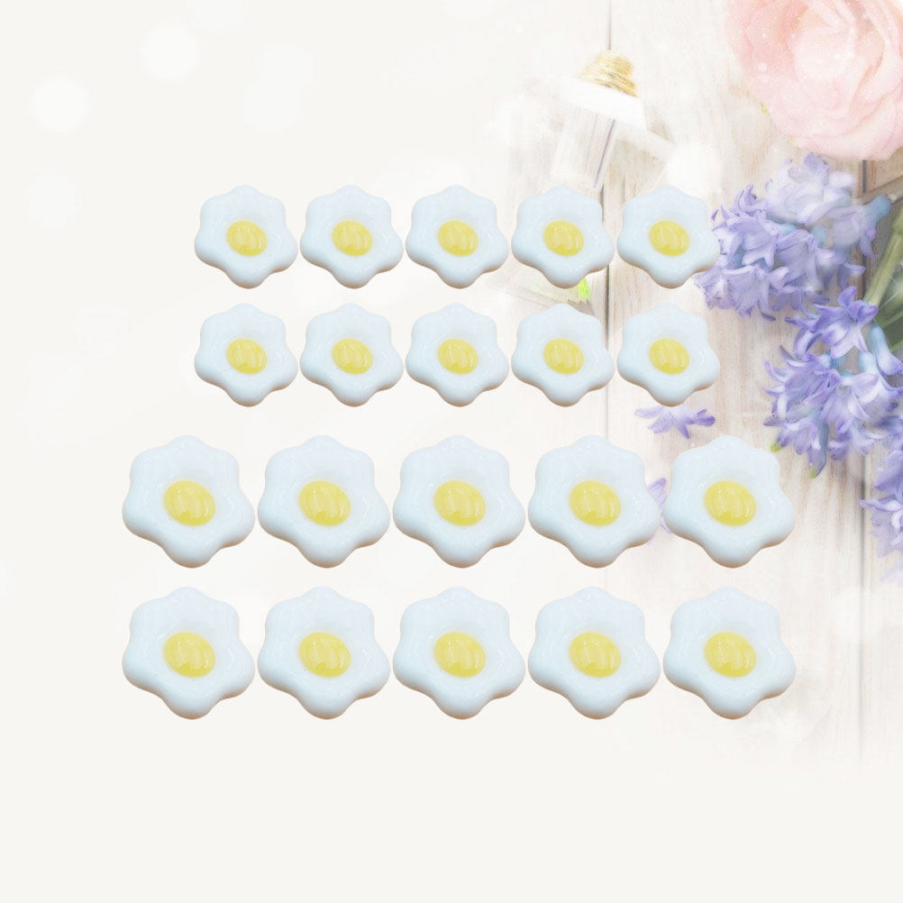 20Pcs Simulated Poached Egg Re - Resin Craft Material 评论和价格