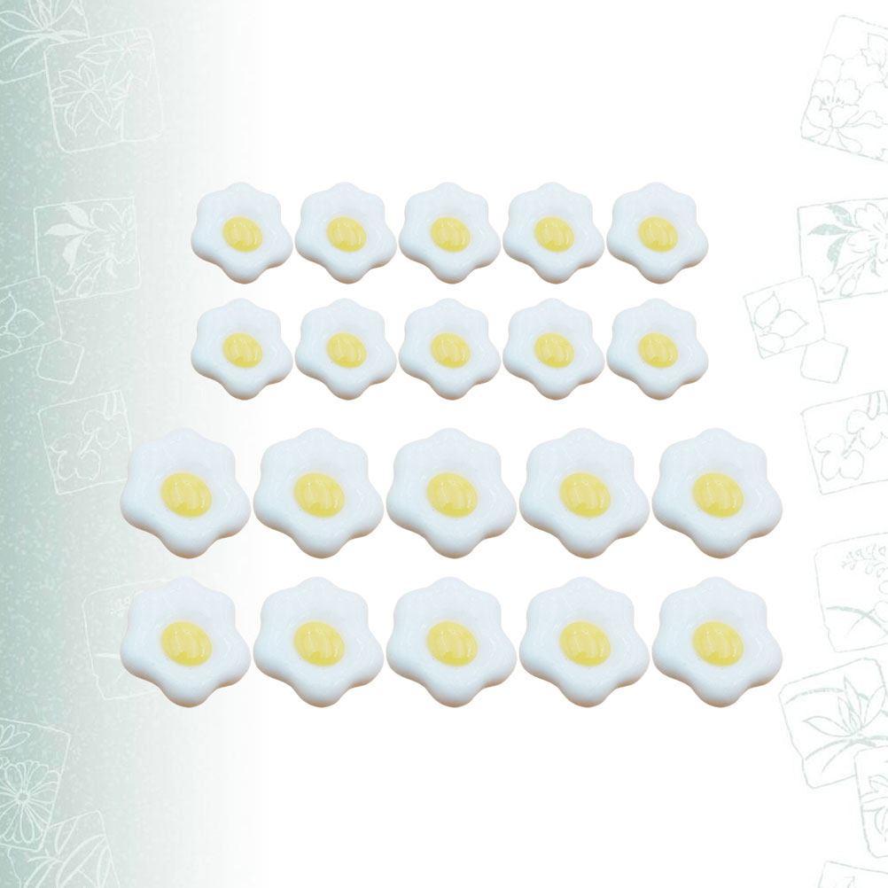20Pcs Simulated Poached Egg Re - Resin Craft Material 评论和价格