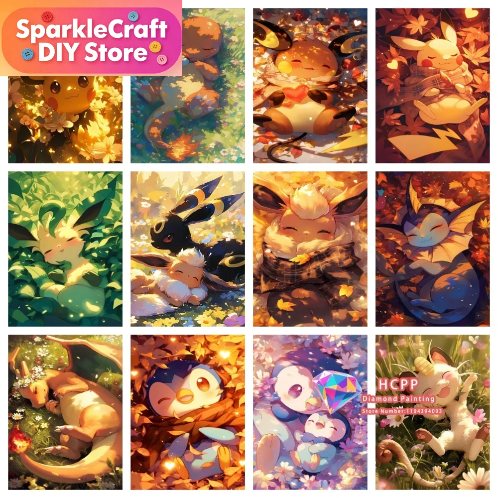 1pc frameless Cartoon Pokemon  - Resin Craft Kit 评论和价格